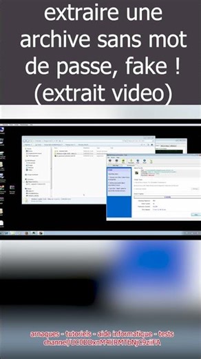 extraire une archive sans mot de passe, fake !