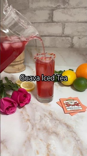 REFRESHING Guava Iced Tea 😍 #puertoricanfood #caribbeanfood