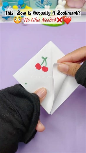 The Cutest Bookmark Ever 🎀 #asmr #papercraft #diy #shorts