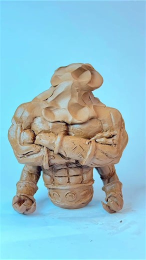 Sculpting GORO's Insane Physique in Clay 🔥 #clayscuplture #satisfying #art