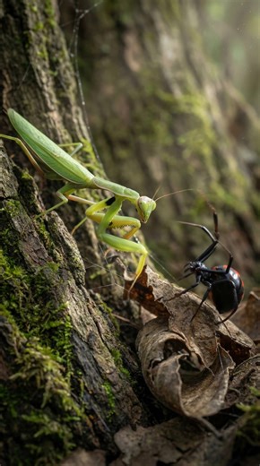 Nature decides who moves first 😳 No drama. No fantasy. Just real instinct vs real instinct — captured at macro distance. #wildimaxvision #flydoom #macroviral #wildlifevibes #natureto