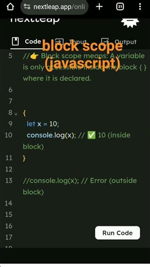 😎block scope syntax n javascript