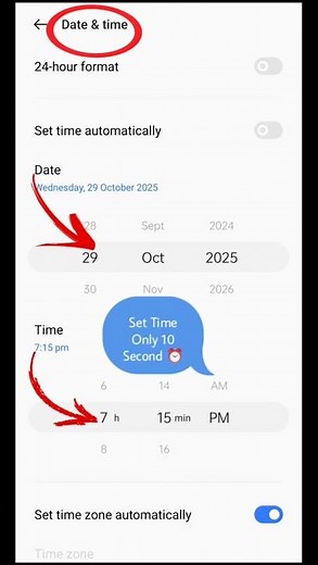 Mobile Main Time and Date Kaise set kare 📱⏰ | How To Set Time And Date Automatically #tech #shorts