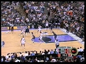 Dirk Nowitzki 28 pts,13 reb, Mike Bibby 36 pts,8 ast,playoffs 2004 mavs vs kings game 5