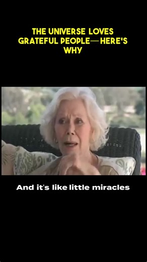 Embrace the magic of gratitude with insights from the incredible Louise Hay, a pioneer in the world of positive affirmations and self-healing! This inspiring clip reveals how cultivating a mindset of thankfulness can lead to a cascade of little miracles in life. Discover how the simple act of being grateful can transform your reality and attract even more positivity. When you shower the universe with appreciation, it's ready to shower you back with abundance! 🌟 #Gratitude #Affirmations #LouiseH