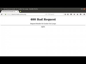 Problème 400 Bad Request | HTTP Error 400 (Bad Request)