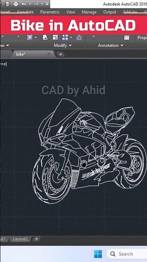 How to design sports bike in AutoCAD