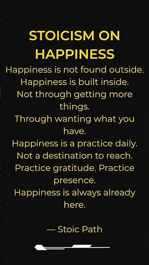 Stoicism On Happiness