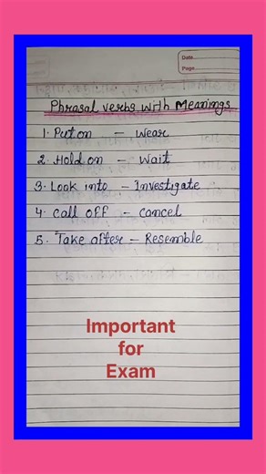 pharasal verbs with meanings||English grammar #viralshort