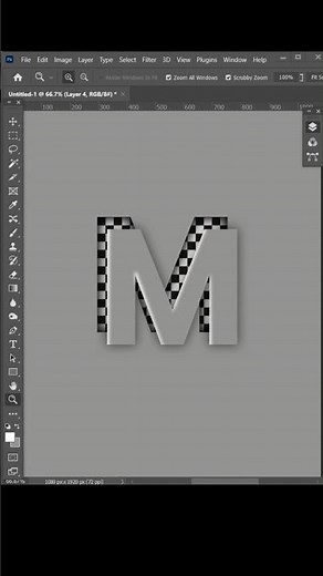 Amazing 😍 Letter tutorial - Photoshop / Photoshop trick #photoshop #shorts