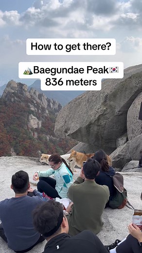 🏔️#Hiking the Tallest peak near #Seoul 🇰🇷. #Bukhansan national park, #baegundae peak.
