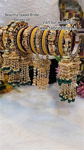 Taj Bridal on Instagram: "🌹 Rajasthani traditional rajwadi Bridal bangle set 🌹 Visit our website at www.tajbridalstore.in For product related enquiry dm us or WhatsApp us at 9461439668 +++++++++++++++++++++++++ Serving our best quality products from last 27 years at our retail outlets and from 5 years to our online customers +++++++++++++++++++++++++ Sizes available 2/4(S) 2/6(M) 2/8(L) Dispatch time - within 7days Delivery time -10 to 12 days +++++++++++++++++++++++++ #bridalbangles #rajwadic