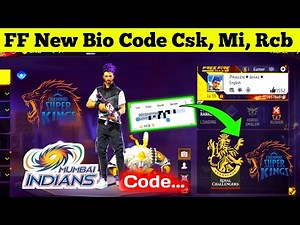 Free Fire Bio Code CSK, MI, RCB😱 | Free Fire Main CSK Logo Bio Code l Free Fire IPL Team Bio Code 🥳🔥