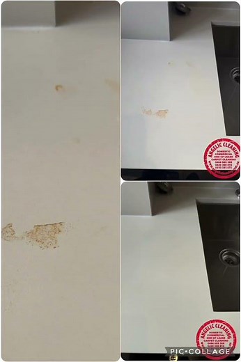How to remove rust from kitchen countertop ?