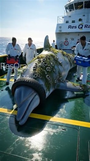 This Dolphin Was Covered in Barnacles | What Happened After the Tyre Broke Will Amaze You