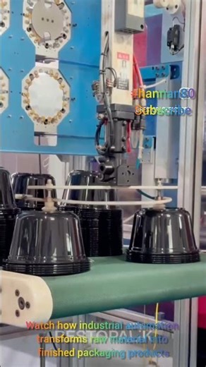 Watch how industrial automation transforms raw material into finished packaging products#like#follow