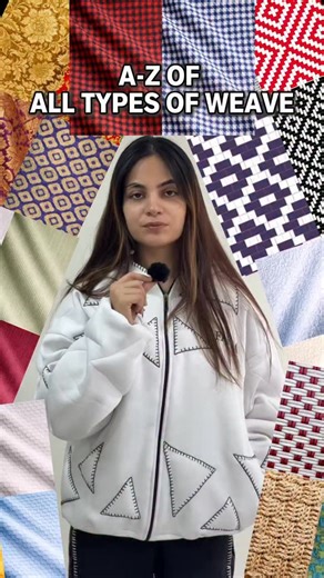 Chahat | Fashion Design & Education on Instagram: "A-Z OF ALL TYPES OF WEAVES🧶 1. Basket Weave Multiple yarns woven together to create a basket-like texture. 2. Bird’s Eye Small repeating dot or diamond pattern resembling a bird’s eye. 3. Brocade Weave Decorative raised patterns woven directly into the fabric. 4. Brocatelle Weave Heavy textured fabric with bold raised designs. 5. Broken Twill Interrupted or reversed twill diagonal pattern. 6. Cord Weave Prominent vertical ribs created by extra 