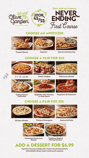 Indulge in Our Italian 2 For Menu Special