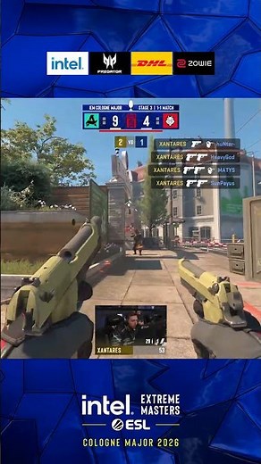 XANTARES just DESTROYED them all! Pistol ACE #ace #esl #colognemajor #cs2