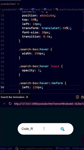 Expanding Search Bar 😳 | HTML CSS Animation