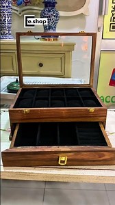 ⌚✨ 2-Tier Wooden Watch Box — All-in-One Luxury Organizer