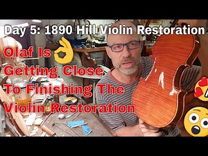 1890 W.E.Hill & Sons Violin restoration day 5 - Varnish work