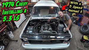LS Swap A Square Body Part 2: Halfass Kustoms New Square Body Chevy Project Gets The Engine Installed, The 5 Speed Too, And Other Tweaks! - BangShift.com