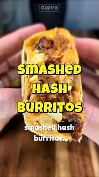 Smashed Hash Burritos are layered with FLAVOR and cheap and easy to make!