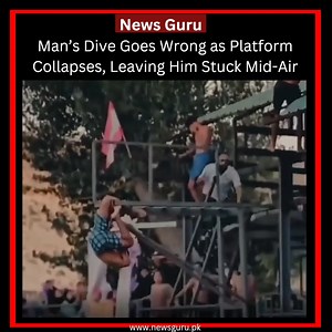2.5K views |  A man’s diving stunt went wrong when the platform...