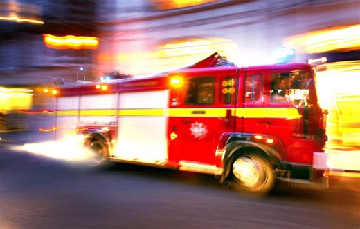 Mobile Fire Rescue responding to house fire
