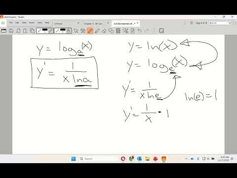 3.4 Derivatives of Logarithmic Functions A