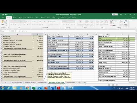 Ratio Analysis (By using Microsoft Excel)
