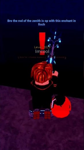 rod of zenith showcase with the cosmic enchant trying to get 100 subs :p #roblox #fisch