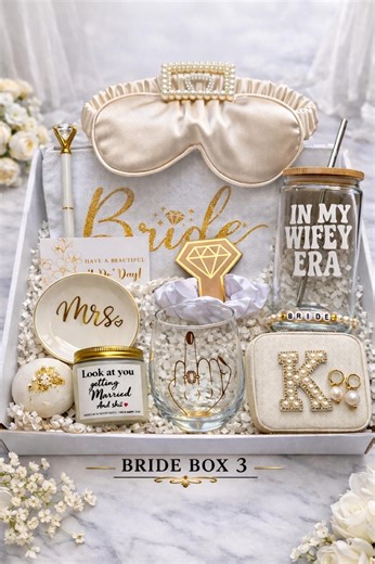 Personalized Bridal Gift Box, Custom Bride Box, Bridal Shower, Engagement, Wedding Basket - Etsy UK