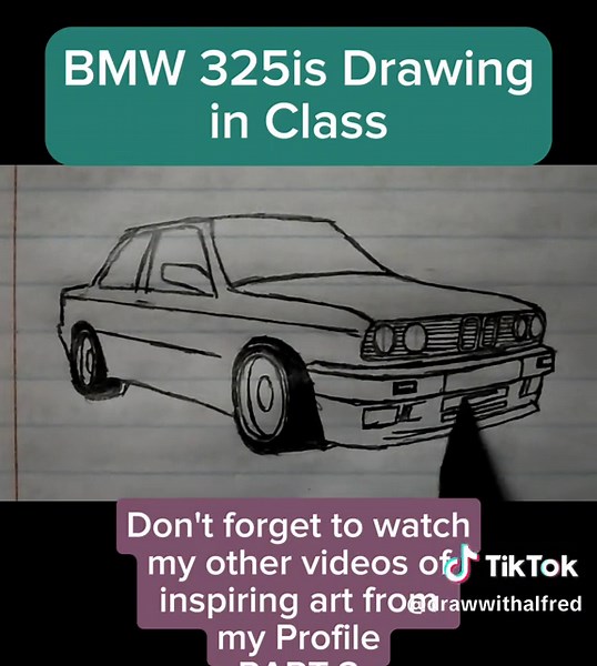 Hand-Drawn BMW 325i Sketch Tutorial