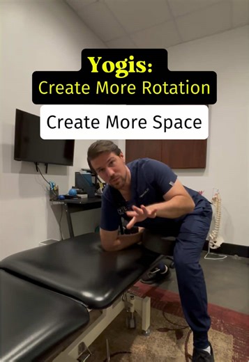 Most yogis struggle with shoulder internal rotation… And when you don’t have it, your binds, arm balances, and twists all start borrowing mobility from somewhere else (usually your neck or low back). This drill creates space inside the joint, not just in the muscles: 1️⃣ Forearm on the table → humerus loads the posterior capsule 2️⃣ Find your end range of IR 3️⃣ Hold for 2 min 4️⃣ Isometric into ER for 15 sec 5️⃣ Relax → access more IR This is one of the best ways to create usable shoulder rotat