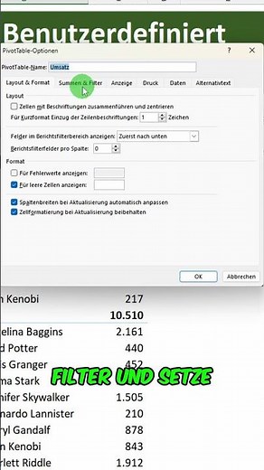 Pivot-Tabelle sortieren mit benutzerdefinierter Liste in Excel!