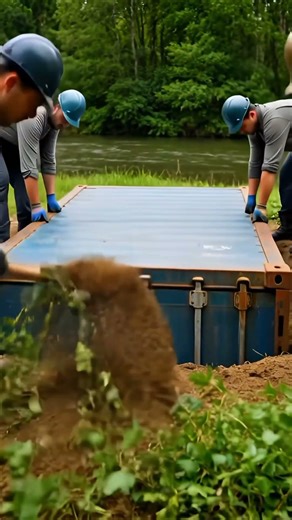 Secret Underground Container Room Hidden Under Riverbank 😱 Unbelievable House Transformation