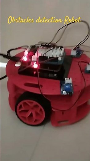 Obstacles detection #robot #automation #movement #sensor detection #circuit #arduino using C sharp!!