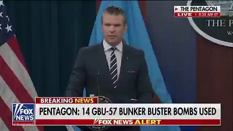 🚨 Pete Hegseth: "Iran is calculating the reality that planes flew from the middle of America in MISSOURI over night, completely undetected, over 3 of their most highly sensitive sites. And we were able to destroy nuclear capabilities, and our boys in those bombers are on their way home right now.""We believe that'll have a clear psychological impact on how they view the future."Do you firmly support Pete Hegseth on this?A. Huge YesB. NoIF Yes, Give me a THUMBS-UP👍!!MAKE THIS GO VIRAL ON 𝕏. LE