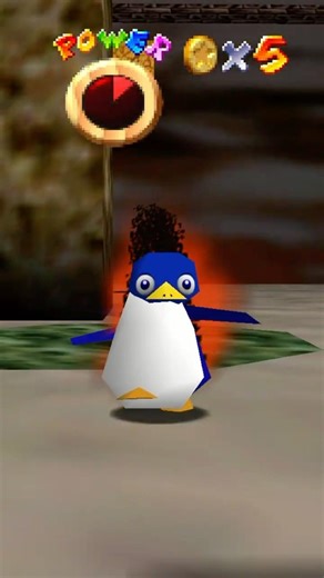 BABY PENGUIN EXPLODES💥 #mario #supermariobros #mariobros #sm64 #nintendo #shorts #penguin #gaming