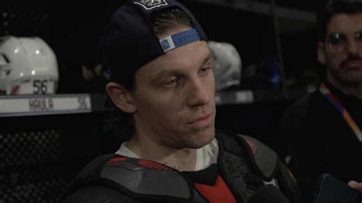 The Finnish players speak to the media