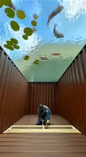 Koi Pond with Secret Room Below 😍🏡 #undergroundhome