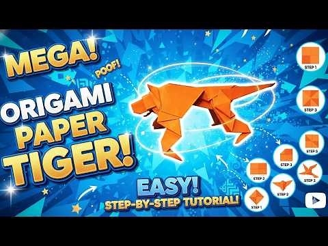 Origami Tiger | How to Make a Paper Tiger DIY | Easy Origami ART Paper Crafts