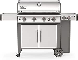 Weber Genesis II S-435 4-Burner Liquid Propane Grill, Stainless Steel