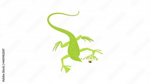 Little lizard icon animation best cartoon object on white background
