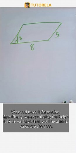 Why You Can't Calculate This Parallelogram's Area! #Math #Parallelogram #AreaOfAParallelogram
