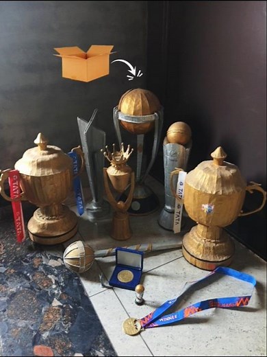 how to make cricket trophy with cardboard and paper