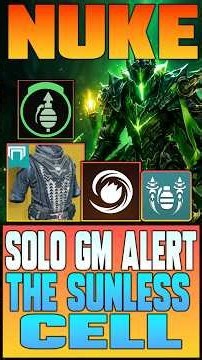 Solar Warlock Fusion Grenades Build | Solo GM Alert The Sunless Cell | Destiny 2 Starfire Protocol