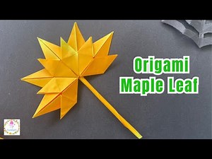 Origami Maple Leaf 🍁 Paper Autumn Leaves Craft 🍁 Easy Origami Crafts